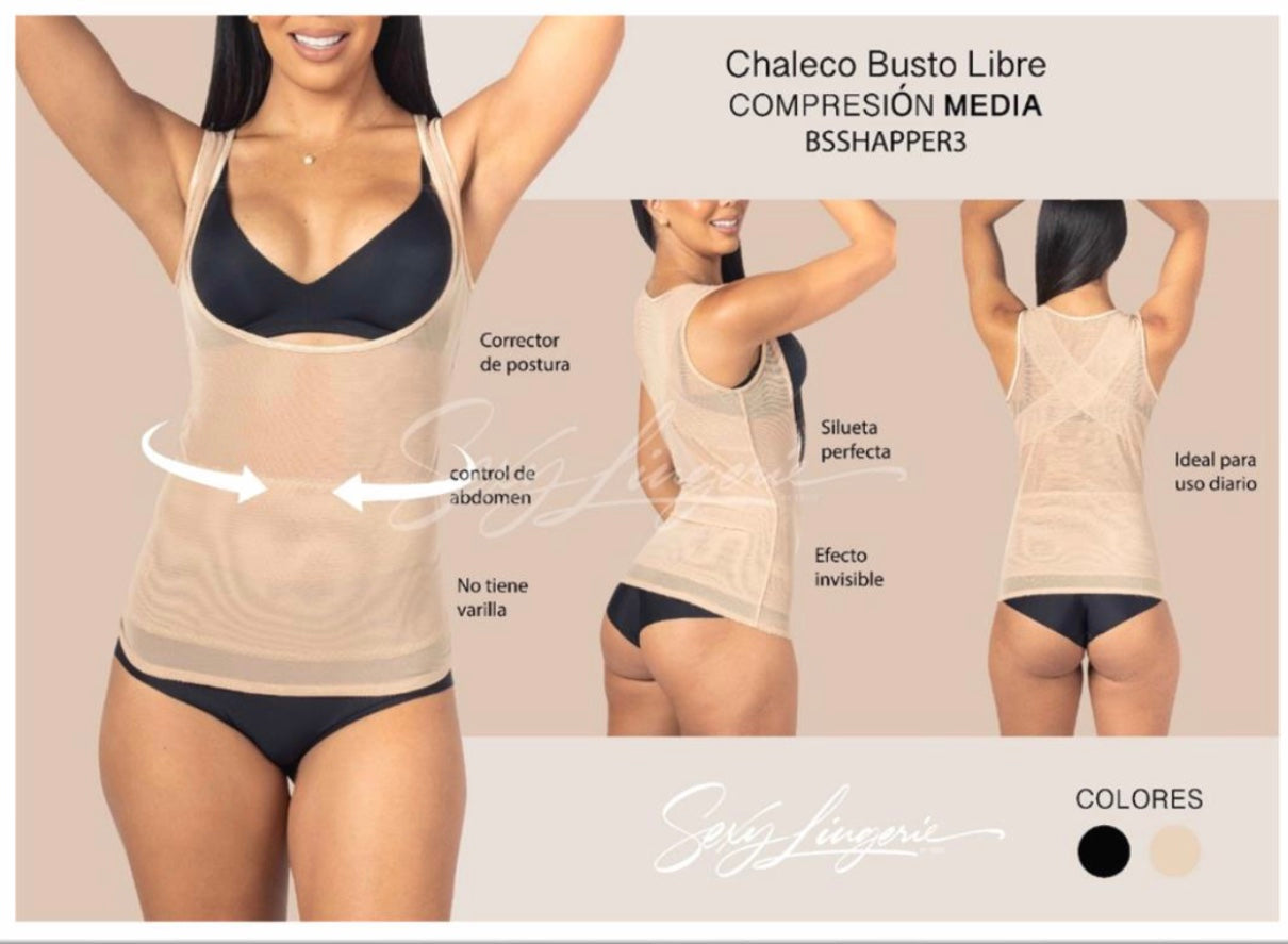 Columbian Free Bust Vest Faja Compression Shapewear