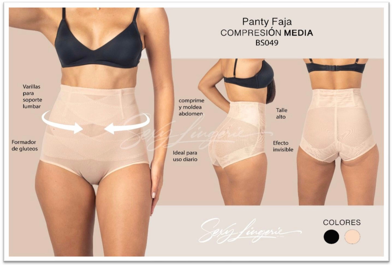 Columbian Panty Faja Plus-Adjustable Smart Compression Shape Contouring Fabric