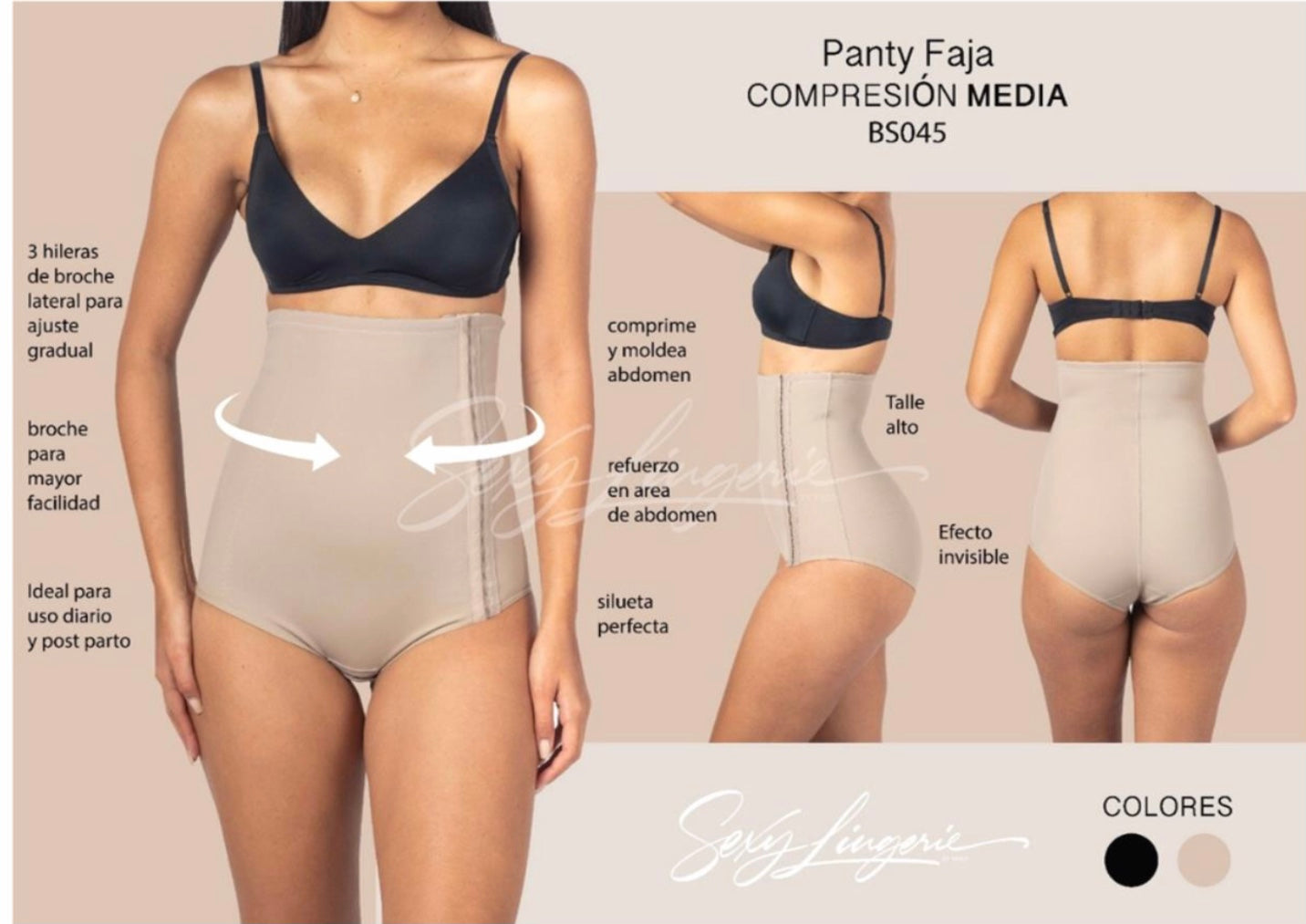 Columbian Faja Shapewear with Smart Compression/Shape Contouring Fabric
